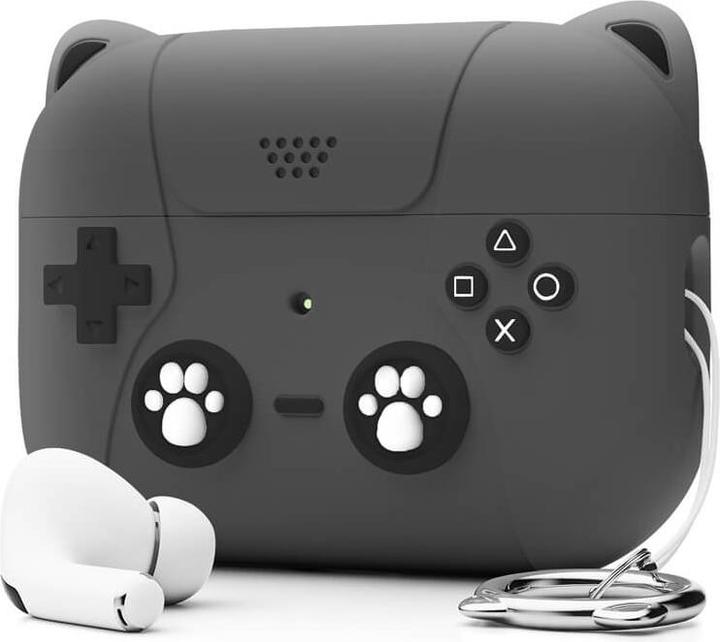 Produktbild Cover-Discount Airpods Pro / 3 - Silikoncase Schutzhülle 3D schwarz (Kopfhörer Hülle)