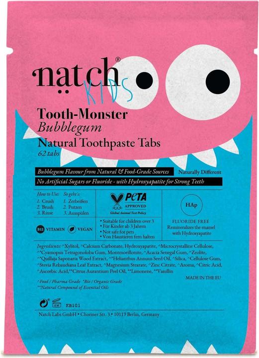 Produktbild Natch Toothmonster Kids Bubble Gum Bag