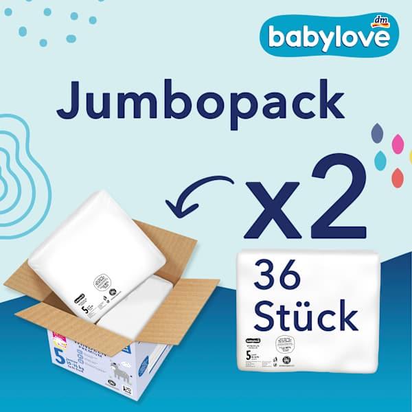 Produktbild dm babylove Premium-Windeln (Gr. 5, Tragepack, 72 Stück)