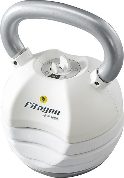 Produktbild Fitagon verstellbare Kettlebell (Weiss, 18kg) (1 x 4.5 kg - 18.1 kg)