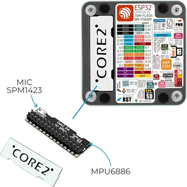 Actual product image M5Stack Core2 V1.1 ESP32 IoT