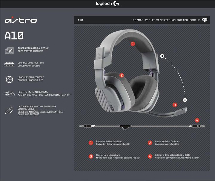 Actual product image Astro Gaming A10 Gen 2 (Cable)