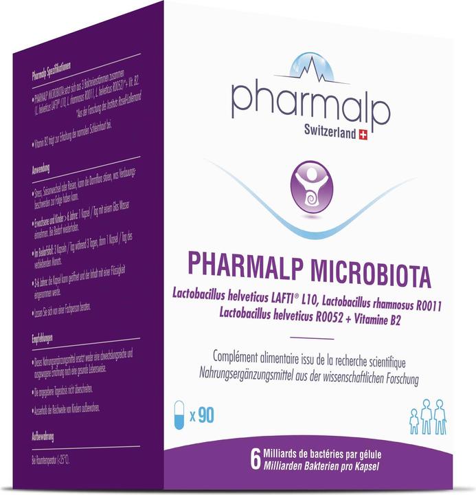 Nutritional values and ingredients Pharmalp Microbiota (90 Piece, Capsules, 80 g)