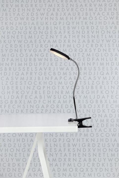 Produktbild Markslöjd Schreibtischleuchte Flex Clip, 3000K, 5W, Schwarz/Chrom (300 lm)