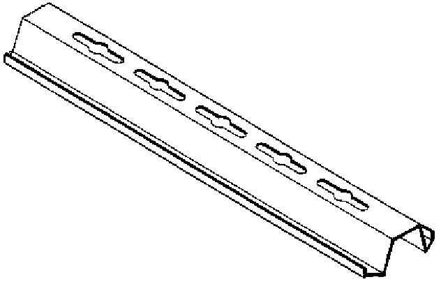 Actual product image Niedax NIE TW300E3 support bracket B290mm stainless steel material no.: 1.4301 1.4303