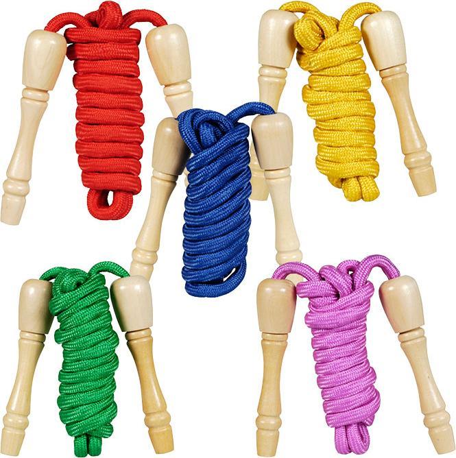 Actual product image Goki Skipping rope with wooden handles (255 cm)