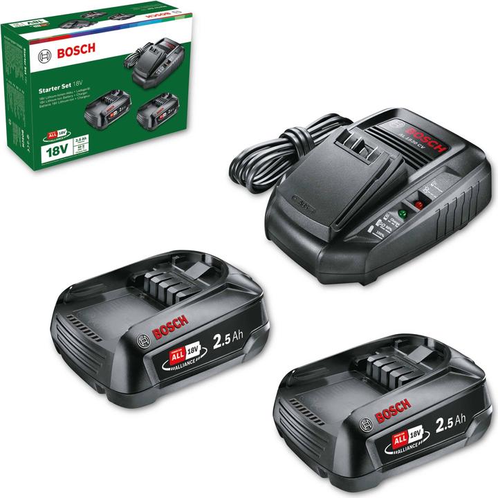 Image du produit Bosch Home & Garden Kit de démarrage PBA 18V (2x2,5Ah) + AL 1830 CV (18 V)