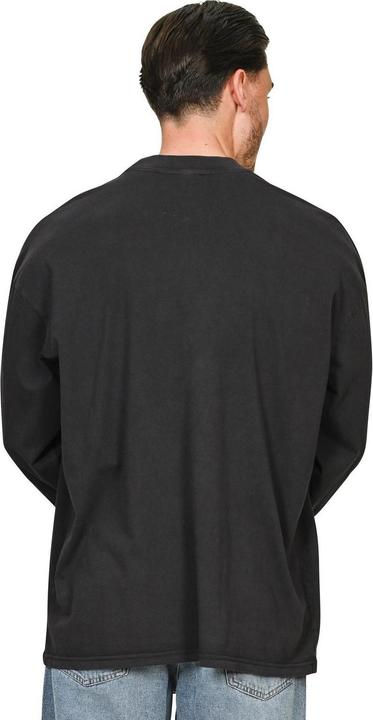 Actual product image Casual Classics Mens Acid Wash Combed Ringspun Cotton Extended Neckline Oversized Long-Sleeved T-Shirt (4XL)