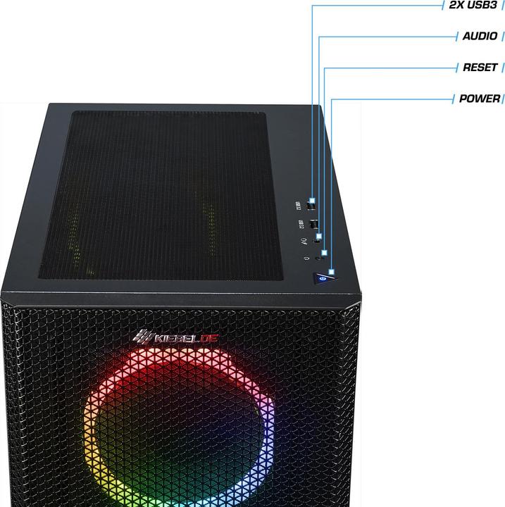 Actual product image Kiebel Gaming PC Twister V AMD Ryzen 7 5700X, 32GB DDR4, NVIDIA RTX 3050 6 GB, 1TB SSD, Windows 11 (AMD Ryzen 7 5700X, 32 GB, 1000 GB, GeForce RTX 3050)