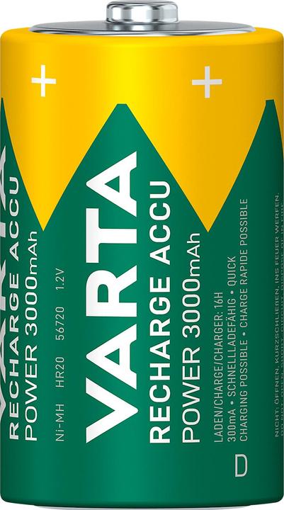 Produktbild Varta Recharge Accu Power (2 Stk., D, 3000 mAh)