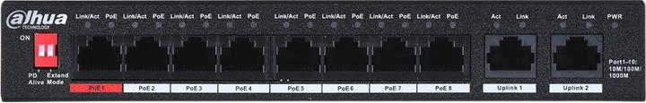 Produktbild Dahua Technology PoE DH-PFS3010-8GT-96 Unmanaged Gigabit Ethernet (10/100/1000) Power over Ethernet (10 Ports)