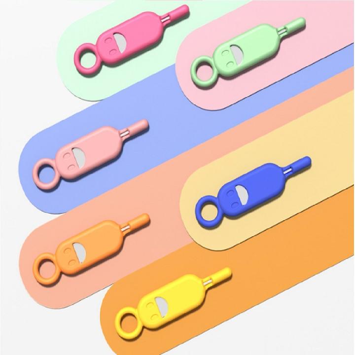 Actual product image OEM Key / needle for SIM card tray needle keychain yellow (Tool)