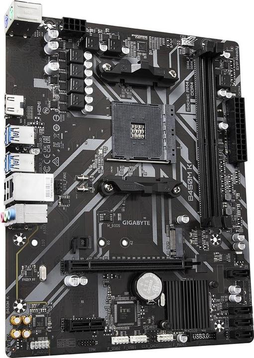 Actual product image Gigabyte GBT AMD AM4 B450M K (AM4, AMD B450, mATX)