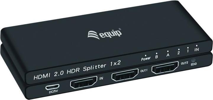Image du produit equip HDMI Splitter 2.0 2 ports Ultra Slim 4K/60Hz noir