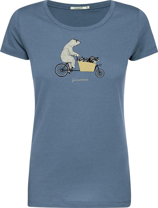 Produktbild Greenbomb Women's Bike Cargo Raccoon Loves T-Shirt (M)