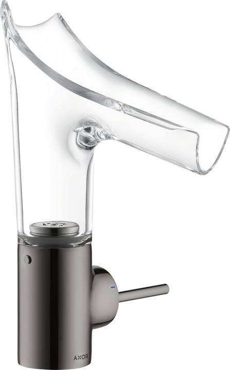Actual product image hansgrohe AXOR Starck V single-lever basin mixer 140 with glass spout and pop-up waste