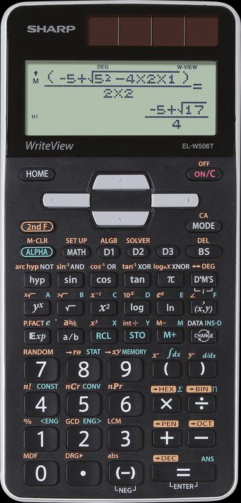 Sharp Calculatrice scolaire (Cellules solaires, Piles)