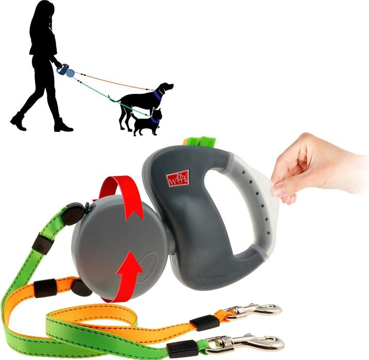 Produktbild Wigzi Dual Doggie 3.0 - Rollleine für zwei Hunde (Hund, Hundesport)