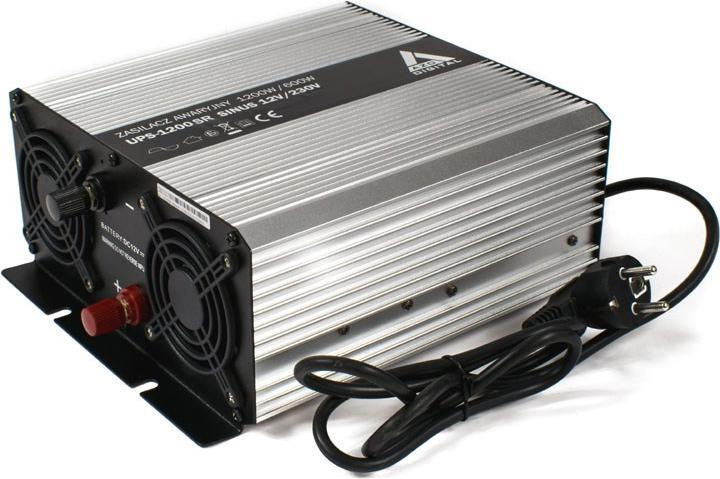 Produktbild Digital Unterbrechungsfreie Stromversorgung (UPS + AVR) AZO 12V UPS-1200SR Sinus 1200W/600W 12V/2... (1200 VA, 600 W)