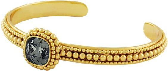 Produktbild Steinkult Cuff "Aisha" (6.50 cm, Messing, Kristallstein, 18 Kt. Vergoldet)