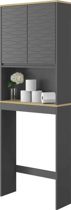 Immagine prodotto Vichy Toilettenschrank Livia, Anthrazit/Holz, 60 x 163 cm
