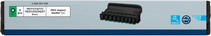 Produktbild Bosch Professional Zubehör Steckschlüsseleinsatz-Set (10 mm, 11 mm, 13 mm, 17 mm, 19 mm, 21 mm, 22 mm, 24 mm, 27 mm)