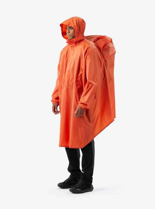 Actual product image Forclaz Poncho Regencape 60 l Wandern - MT500 orange (S/M)