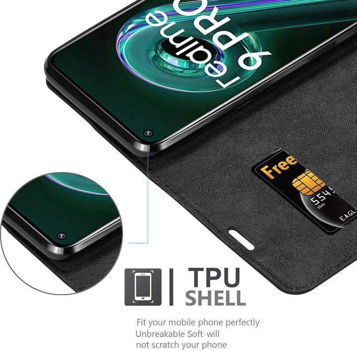Productafbeelding Cadorabo Hoesje voor Realme 9 5G / 9 PRO / V25 / Q5 / OnePlus Nord CE 2 LITE 5G in Book Invis. Magneetstijl (Vivo V25, Realme 9 Pro+, OnePlus North CE 2 Lite 5G)