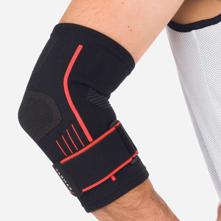 Actual product image Tarmak Elbow support Mid 500 left/right ladies/men black (3)