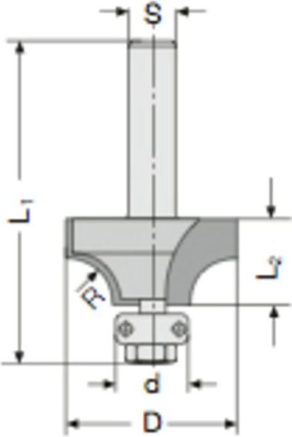 Produktbild Abrundfräser HM 6.35mm