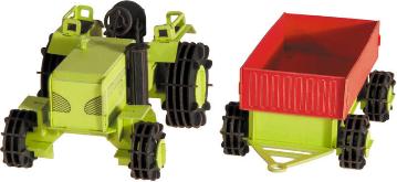Actual product image Fridolin 3-D paper model "Tractor with trailer"