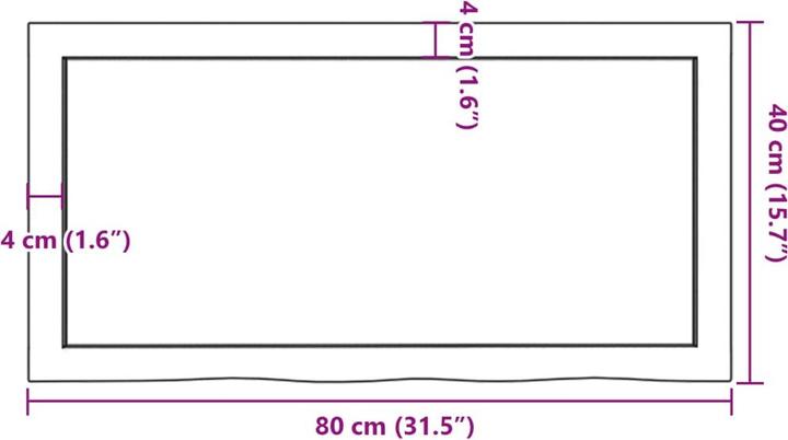 Actual product image VidaXL Gianna (80 x 4 x 40 cm)