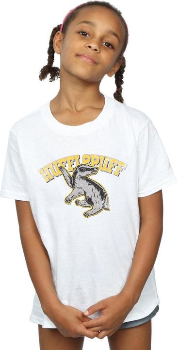Image du produit T-shirt en coton pour filles à l'effigie de Hufflepuff (152, 158)