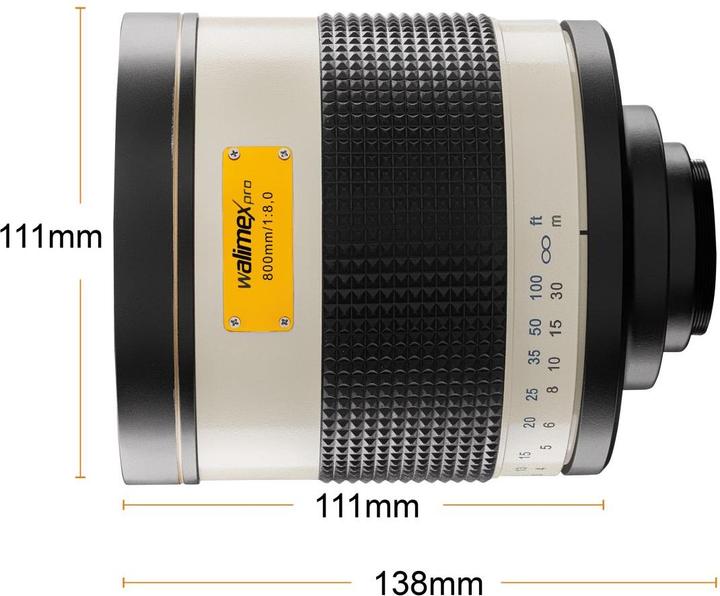 Actual product image Walimex 800/8.0 DSLR Mirror Canon M (Canon EF-M, full size)