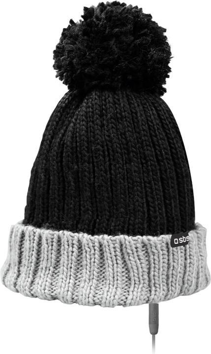 Actual product image SBS Winter hat with built-in stereo headphones and microphone