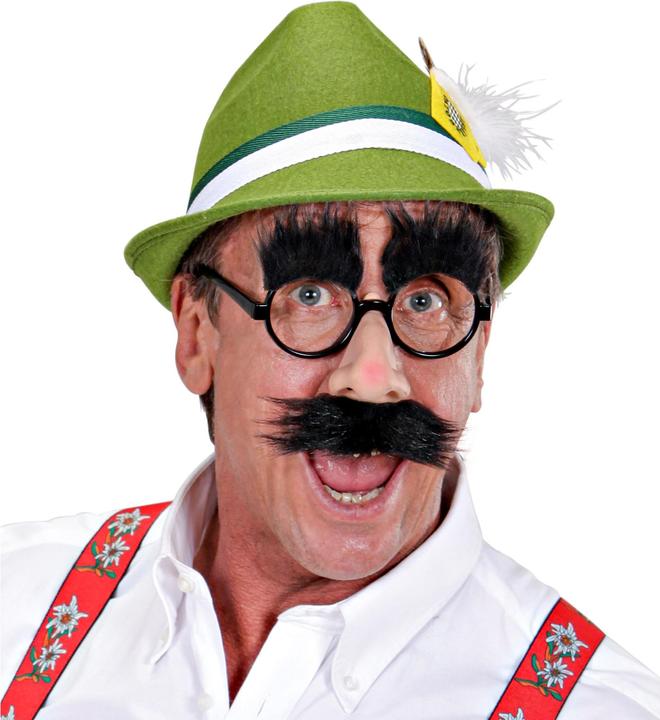 Produktbild Widmann 11966 nose, moustache and eyebrows, fun glasses, accessory for photo box or carnival, multic