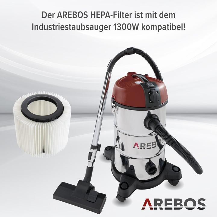Actual product image Arebos Hepa filter for industrial hoovers