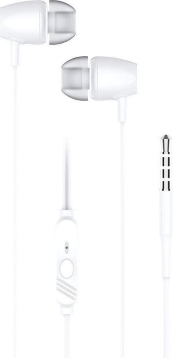 BlueStar Wired headphones Blue Star BLUE STAR wire earphones Jack 3,5 mm with microphone PA-E67 1,2 m white (Kabelgebunden)