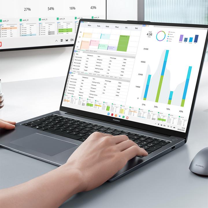 Productafbeelding Huawei MateBook D16 (16", Intel Core i5-12450H, 16 GB, 1000 GB, NL)