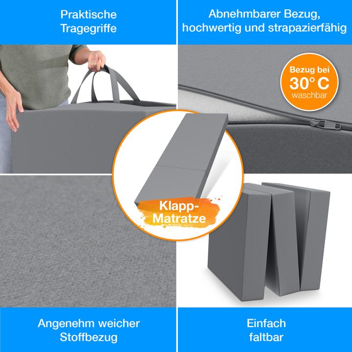 Immagine prodotto Bestschlaf Materasso pieghevole (90 x 200 cm, Nucleo di schiuma)