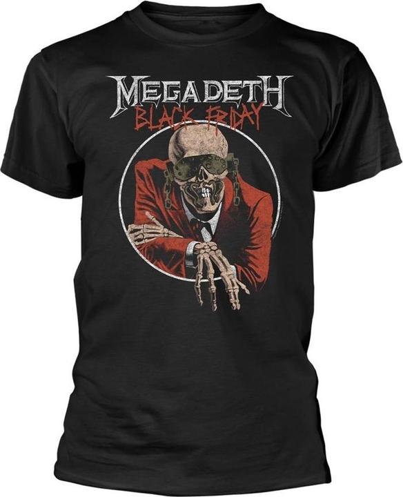 Immagine prodotto Megadeth Black Friday Maglietta Stampa posteriore Adulto Unisex (XL)