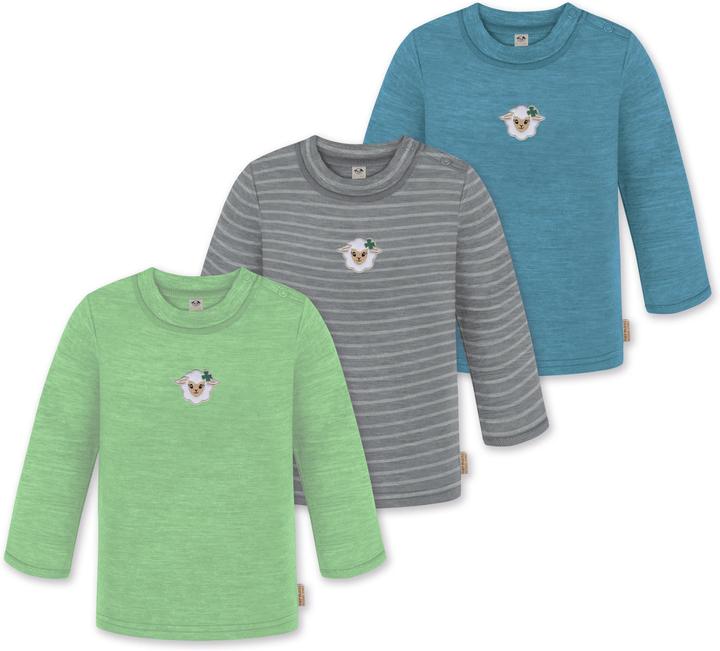 Actual product image Normani 3-pack baby merino longsleeve "Taupo" - 9475 (62)