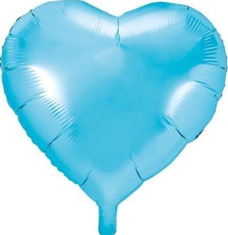 Actual product image Partydeco Heart balloon light blue 45cm (1 x)