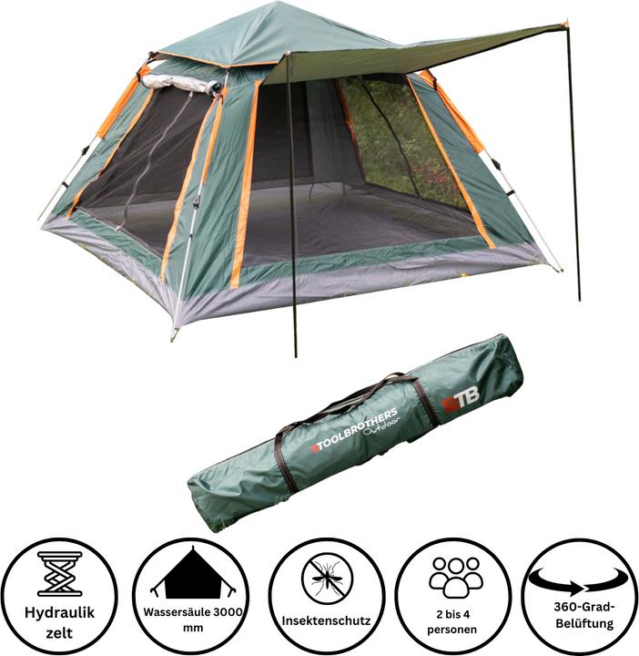 Tool Brothers Camping tent (Dome tent, 5 kg, 4 persons)