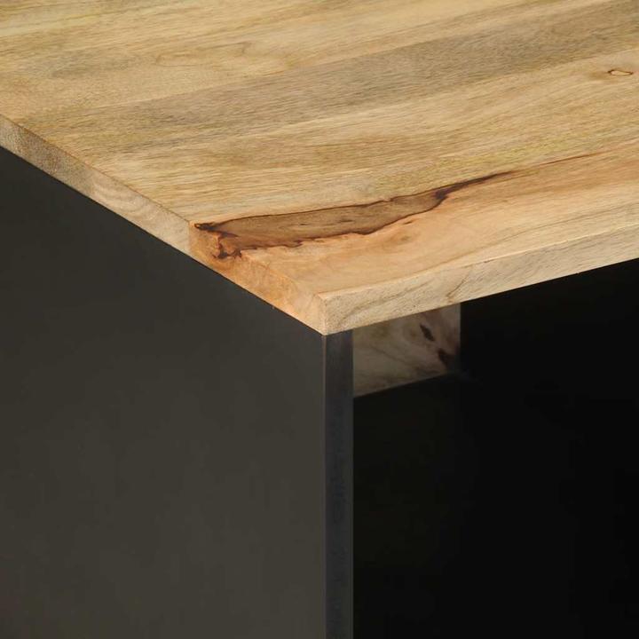 Immagine prodotto VidaXL Tavolino Tavolino da salotto Tavolo Nero Legno di mango grezzo (80 x 50 x 40 cm)