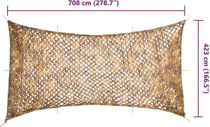 Actual product image VidaXL Camouflage net Bundeswehr army camouflage net hunting deco net storage bag