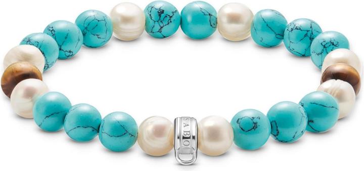 Immagine prodotto Thomas Sabo Bead Armband mit bunten Steinen Silber (15 cm, Argento 925)