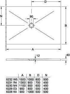 Produktbild Villeroy & Boch V&B Duschwanne SUBWAY INFINITY R-eck mit Antirutsch 1100x900x40mm we