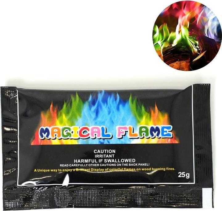 Hermex Poudre Magic Fire Poudre pour colorer les flammes Set de couleurs de feu