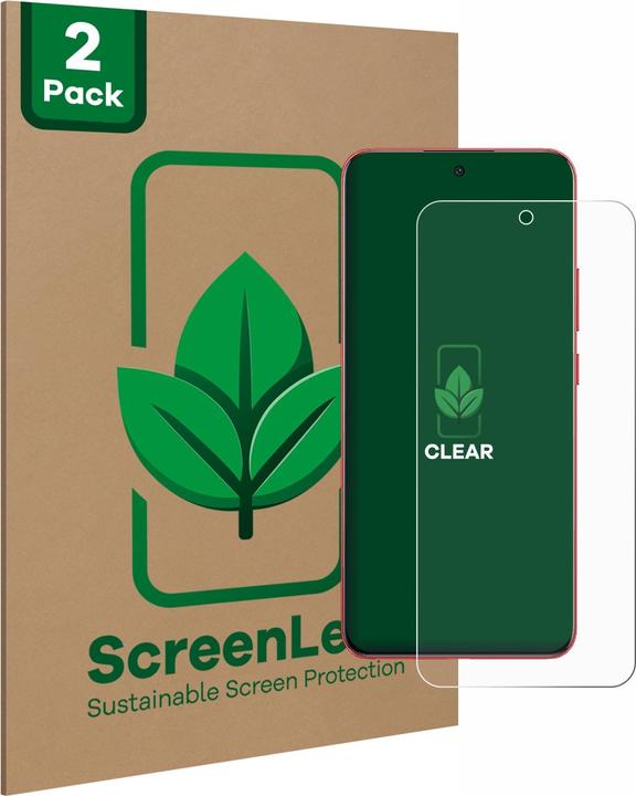 Productafbeelding ScreenLeaf Schutzfolie nachhaltiger Displayschutz Display Schutz Folie Klar Transparent (2 Stuk, Oppo A5 Pro)